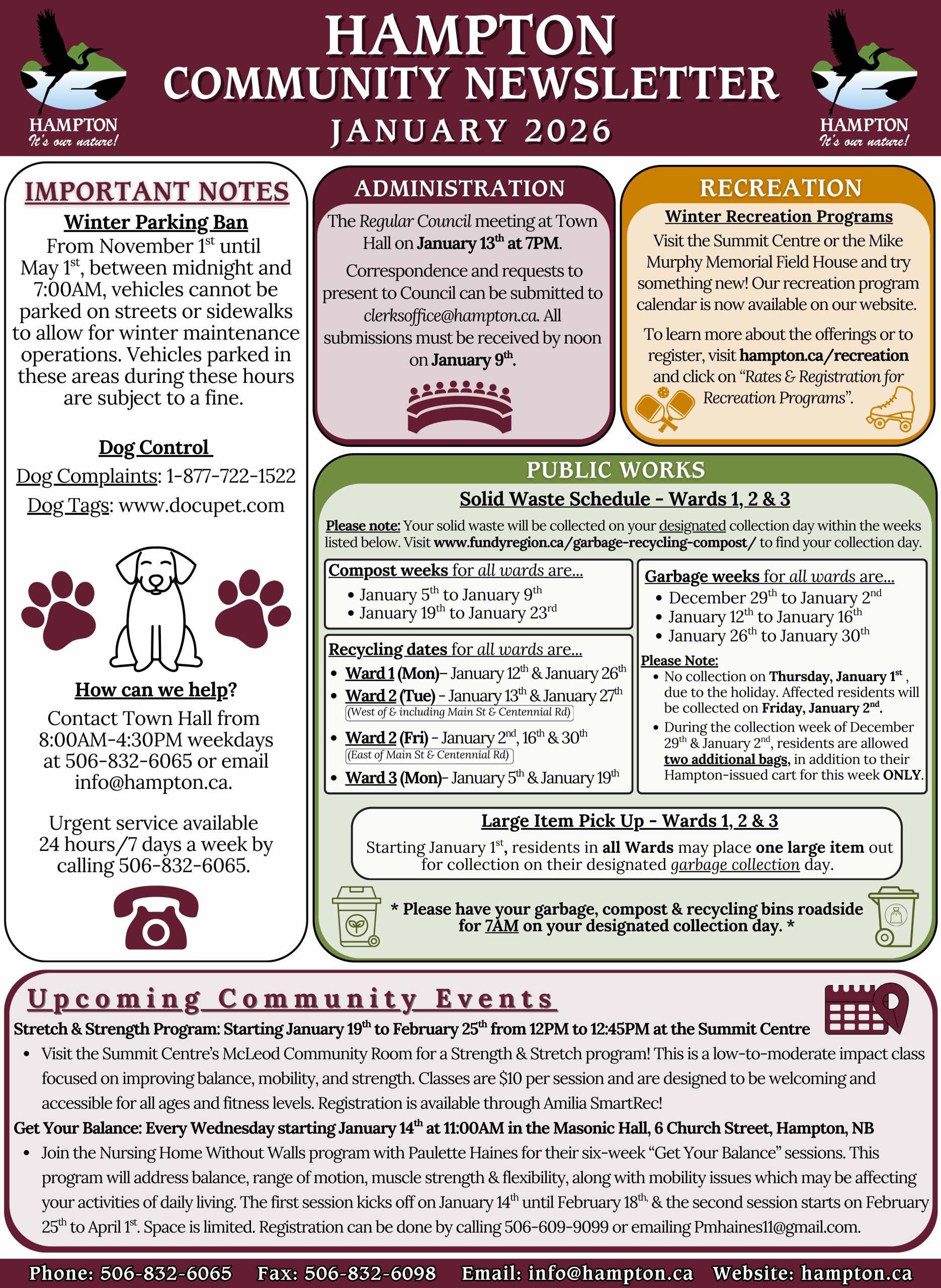 1. January Newsletter 2026 - Front